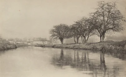 Landsbyen ved floden, 1890-1891, trykt 1893.