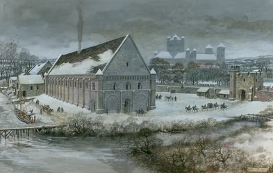 Westminster Hall i sneen