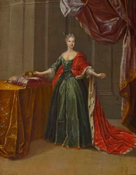 Portræt af prinsesse Maria Antonia af Bayern 1724-1780, kurfyrste af Sachsen.