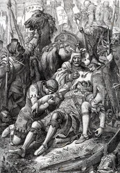 Kong Vilhelm Erobreren sår af sin søn Robert II af Normandiet dit Courteheuse (1051-1134) ved fæstningen Gerberoy