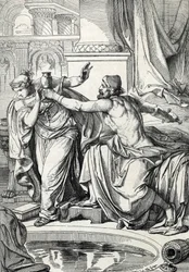 Den gepidiske prinsesse Rosamunde (død 572) og hendes elsker, morderen på hendes ægtemand kong Alboin, forgiftede sig med den samme kop gift, 572