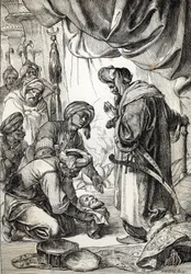 Lederen af Ali Pasha af Janina (1750-1822) præsenteret af Sicars til sultan Mahmud II