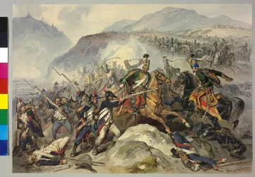 Slaget ved Tarvis 1797 (akvarel)