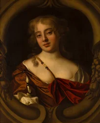 Portræt af Mrs. Bridgeman fra Devonshire, ca. 1638-80 (olie på lærred)