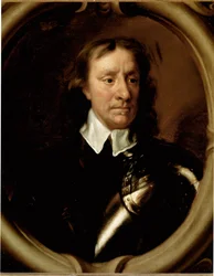 Portræt af Oliver Cromwell (1599-1658), engelsk militær og statsmand - Maleri af Sir Peter Lely (1618-1680), Annees 1650 - Firenze, Palazzo Pitti