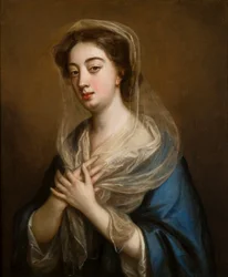 Portræt af en dame, der siges at være Lady Williams, ca. 1638-80 (olie på lærred)