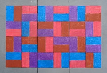 FLISEBEKLÆTTET TRIPTYK. 20-20