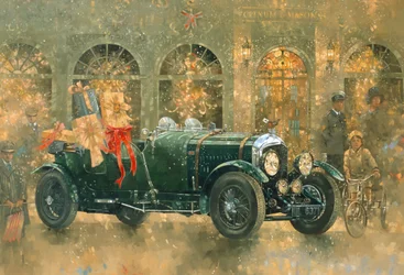 Christmas at Fortnum and Masons (olie på lærred)