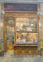 Geo F. Trumper, Jermyn Street, London (olie på lærred)