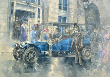 Outside the Ritz (olie på lærred)