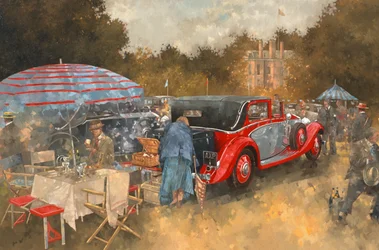 Picnic at Althorp (olie på lærred)