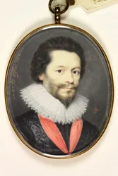 Sir Robert Harley, møntmester (emalje)