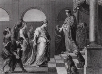 Salomon og dronningen af Saba (gravering)