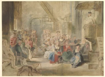 En prædiken i en landsbykirke, ca. 1630