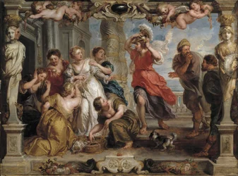 Achilleus opdaget af Odysseus blandt Lykomedes