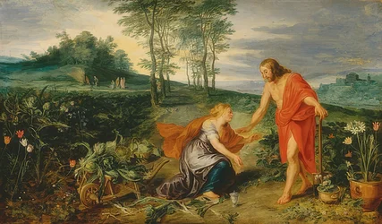 Kristus viser sig for Maria Magdalene påskemorgen (Noli me tangere). Omkring 1626