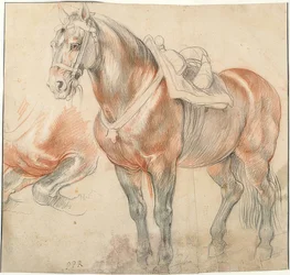 Sadlet hest. Omkring 1615-18