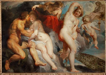 Ixion, Lapithernes konge, bedraget af Juno (maleri på lærred)