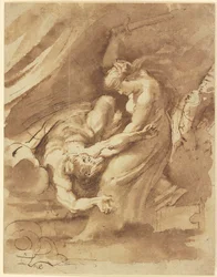 Judith halshugger Holofernes, ca. 1609-10 (blæk og tusch på papir)