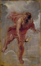 Promethee - Prometheus - Rubens, Pieter Paul (1577-1640) - ca 1636 - Olie på træ - 25,7x16,6 - Museo del Prado, Madrid