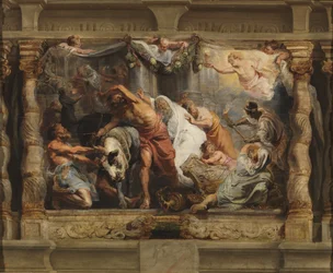 Eukaristiens triumf over afgudsdyrkelse, ca. 1625 (olie på træ)