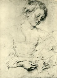 Ung kvinde med foldede hænder, 1629-1630, 1943.