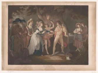 Rosalind viser Orlando i sit hjem Shakespeare. Som du kan lide det (titel på objekt)