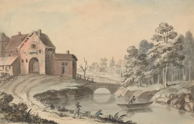 Figurer i et Landskab ved en Flod
