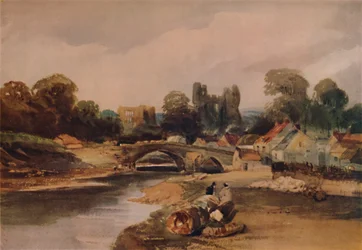 En landsby ved en flod, c1824, 1935