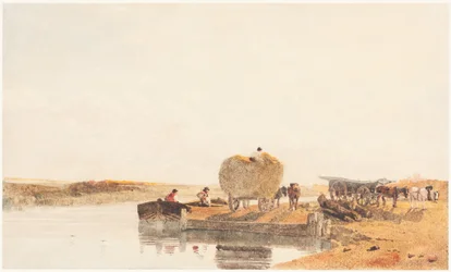 Aften på Foss Dyke nær Lincoln