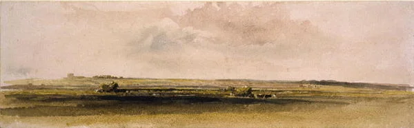 Høproduktion i Lincolnshire Wolds (akvarel på papir)