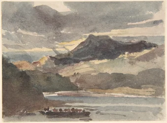 Studie til «Færgen» - Snowdon fra Llyn Padran, Nordwales