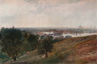 Themsen fra Greenwich Hill, c1820