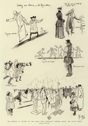 The Humors of Skating på Round Pond, Kensington Gardens, under den seneste frost