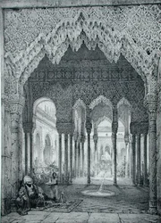 Indgang til Lions Court, Alhambra, plade 4 fra 