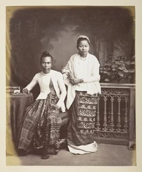 Portræt af en burmesisk mand og kone, Fotograf: Klier, Philip Adolphe Gladstone Collection