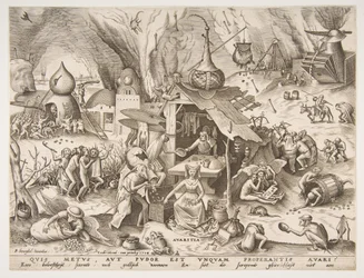 Avarice Avaritia fra serien The Seven Deadly Sins, 1558.