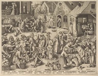 Charity Charitas fra The Virtues, 1559.