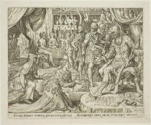 Judith Præsenteret for Holofernes, plade fem fra Historien om Judith og Holofernes