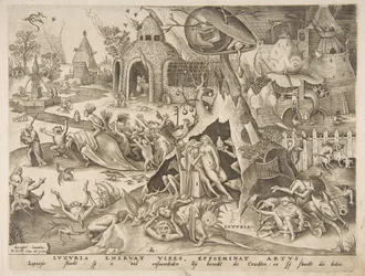Lust Luxuria fra De syv dødssynder, 1558.