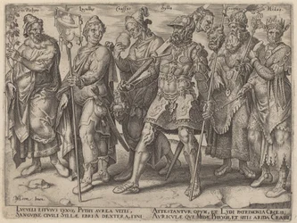 Pythius, Lucullus, Crassus, Sylla, Croesus, Midas (berygtede eksempler på rigdom fra antikken)