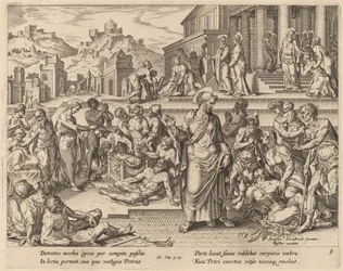 Sankt Peter helbreder de syge med sin skygge