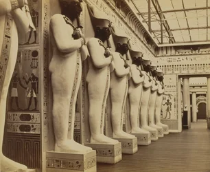 Egyptens domstol og facaden af Hall of the Colossi, Crystal Palace, Sydenham, 1854