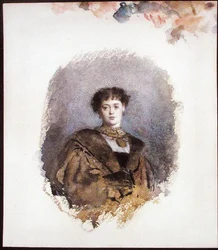La Belle Yseult (akvarel på papir)