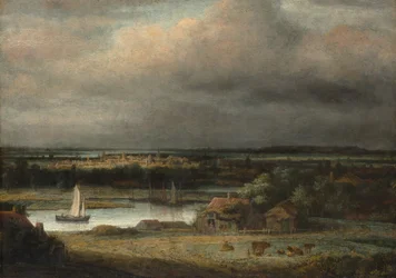 Bredt flodlandskab, ca. 1648-49.
