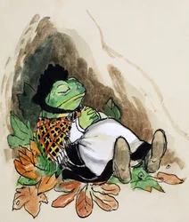 Toad of Toad Hall (gouache på papir)
