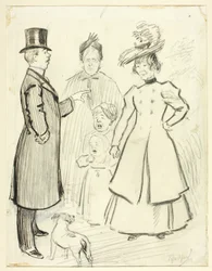 Humoristisk scene af London-livet i East End