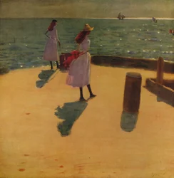 På Walberswick Pier, c1887, c1915