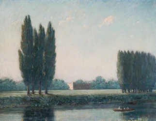 Syon House from the River, ca. 1894 (olie på lærred)