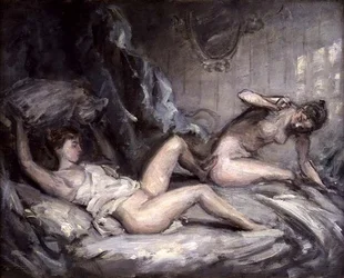The Pillow Fight (olie på lærred)